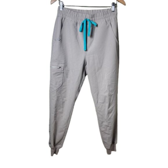 FIGS Technical Collection Zamora Jogger Scrubs Scrub Pants Size Small Khaki Tan - Picture 1 of 9